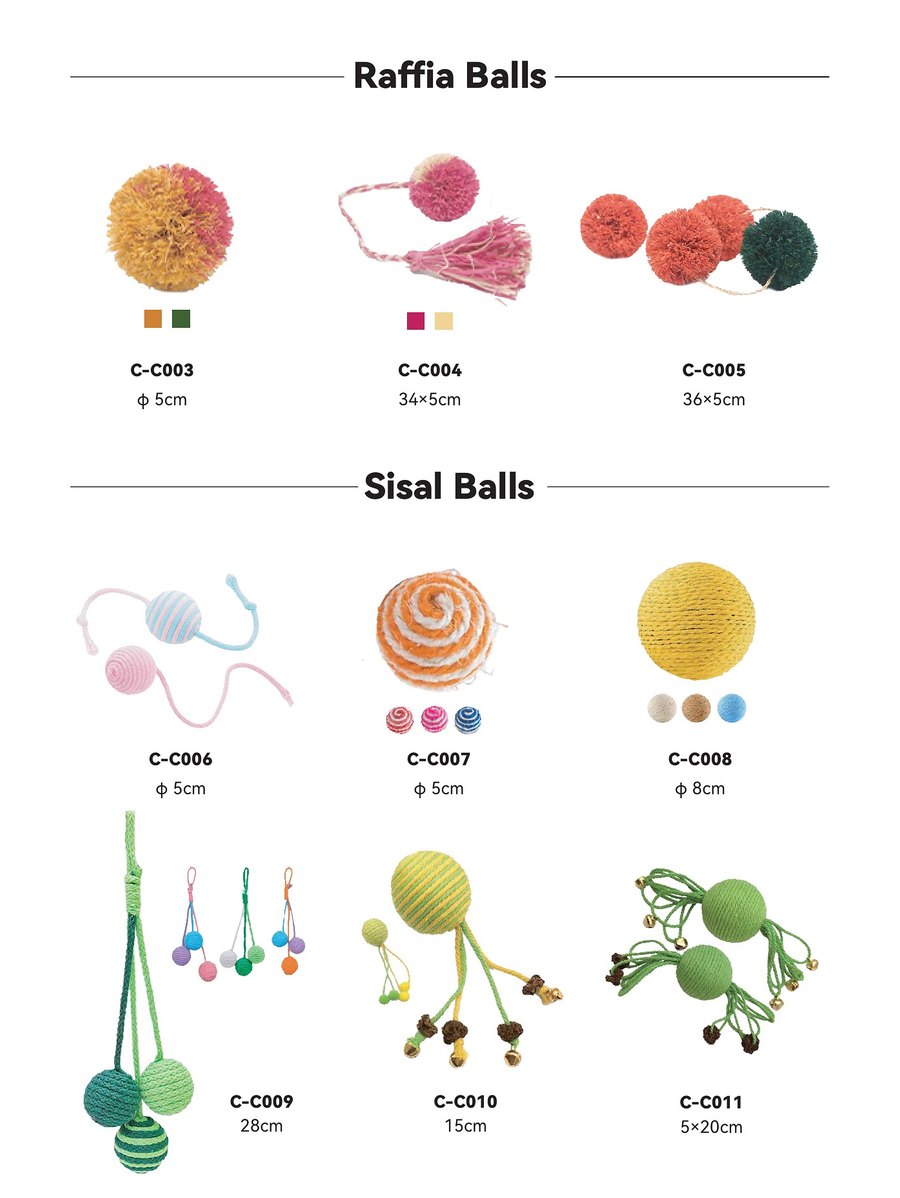 Raffia & Sisal Balls C-C003 – C-C011