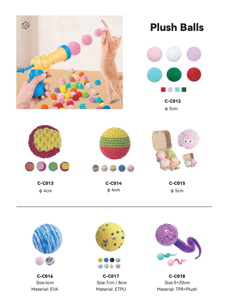 Plush Balls C-C012 – C-C018