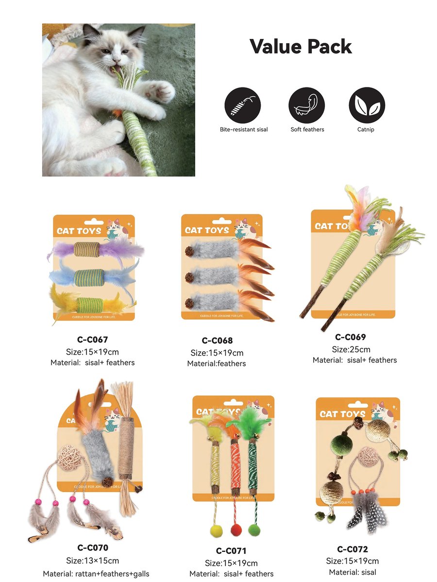 Multipacks C-C067 – C-C072 wholesale cat toys | PawMivo