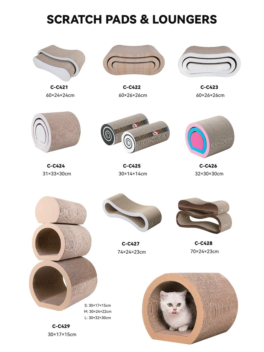 Scratch Pads & Loungers C-C421 – C-C429 wholesale cat toys | PawMivo