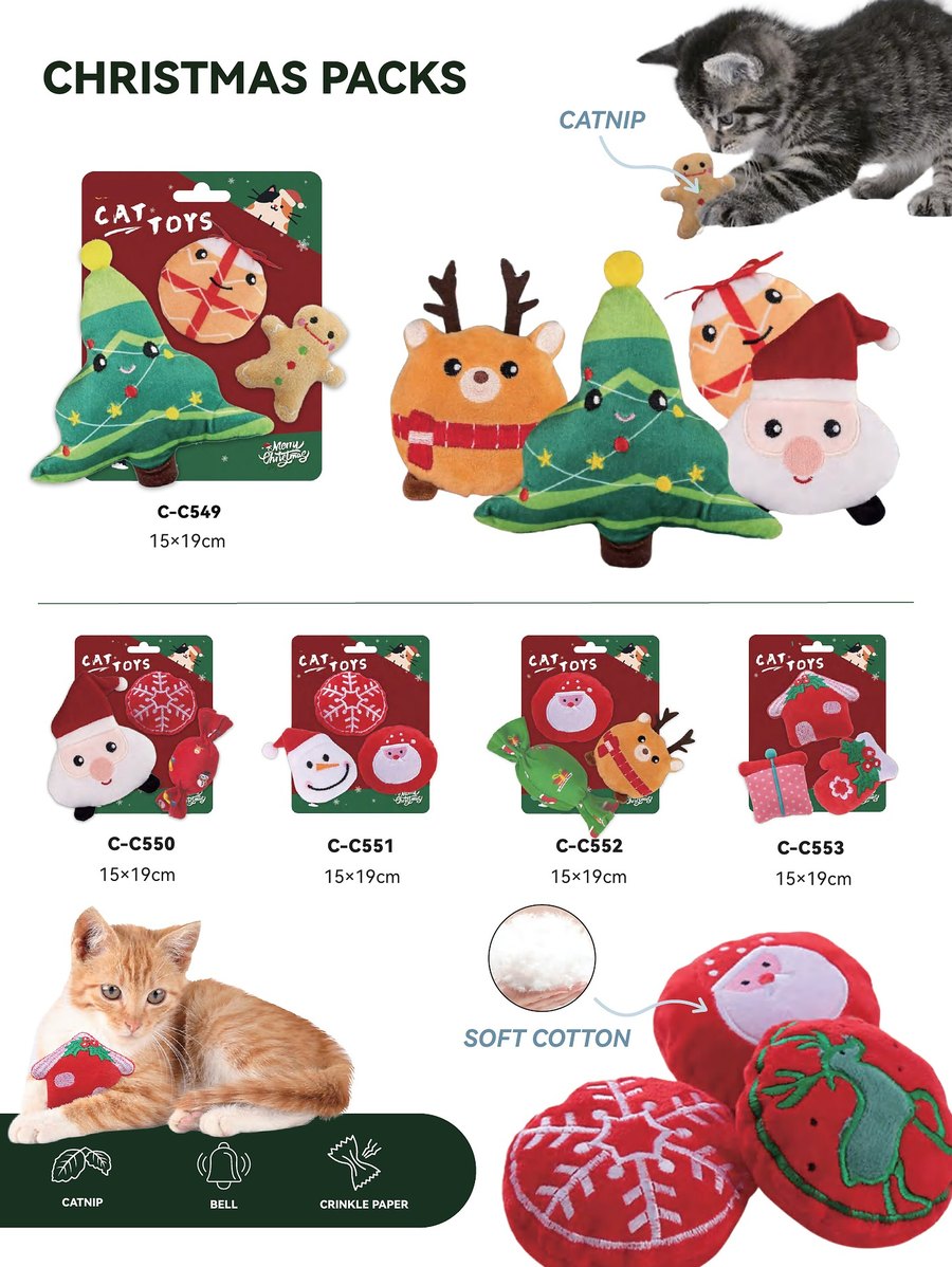 Christmas Packs C-C549 – C-C553 wholesale cat toys | PawMivo