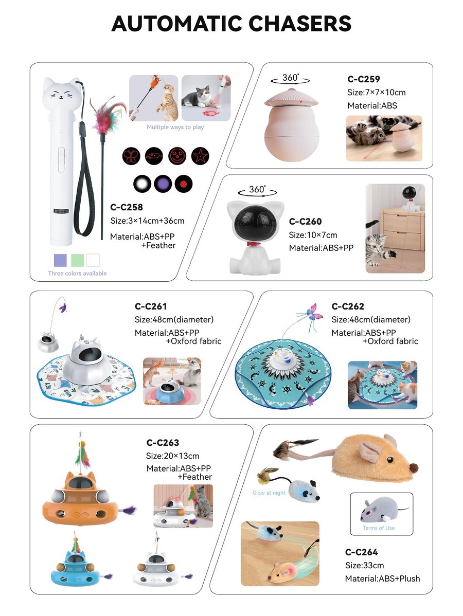 Automatic Chasers C-C258 – C-C264 wholesale cat toys | PawMivo