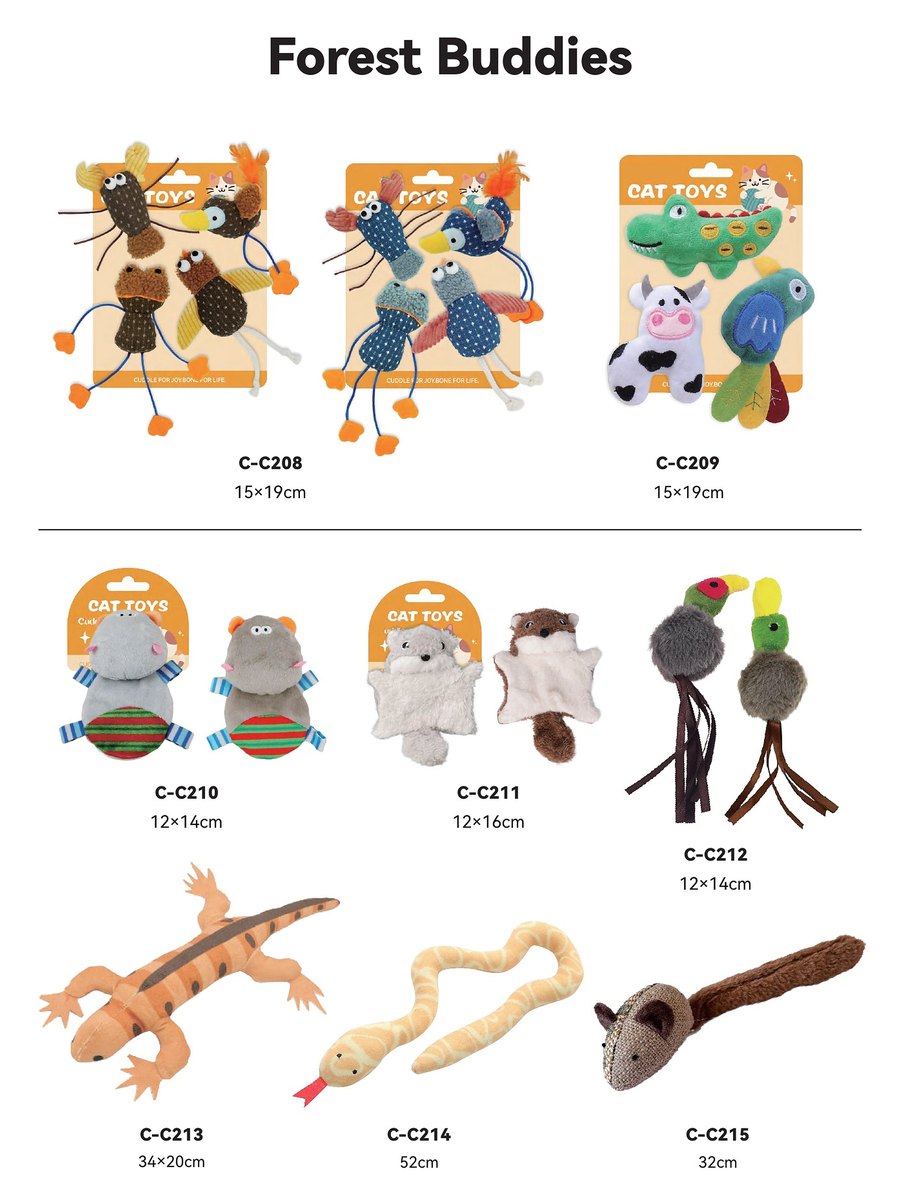 Forest Buddies C-C208 – C-C215 wholesale cat toys | PawMivo