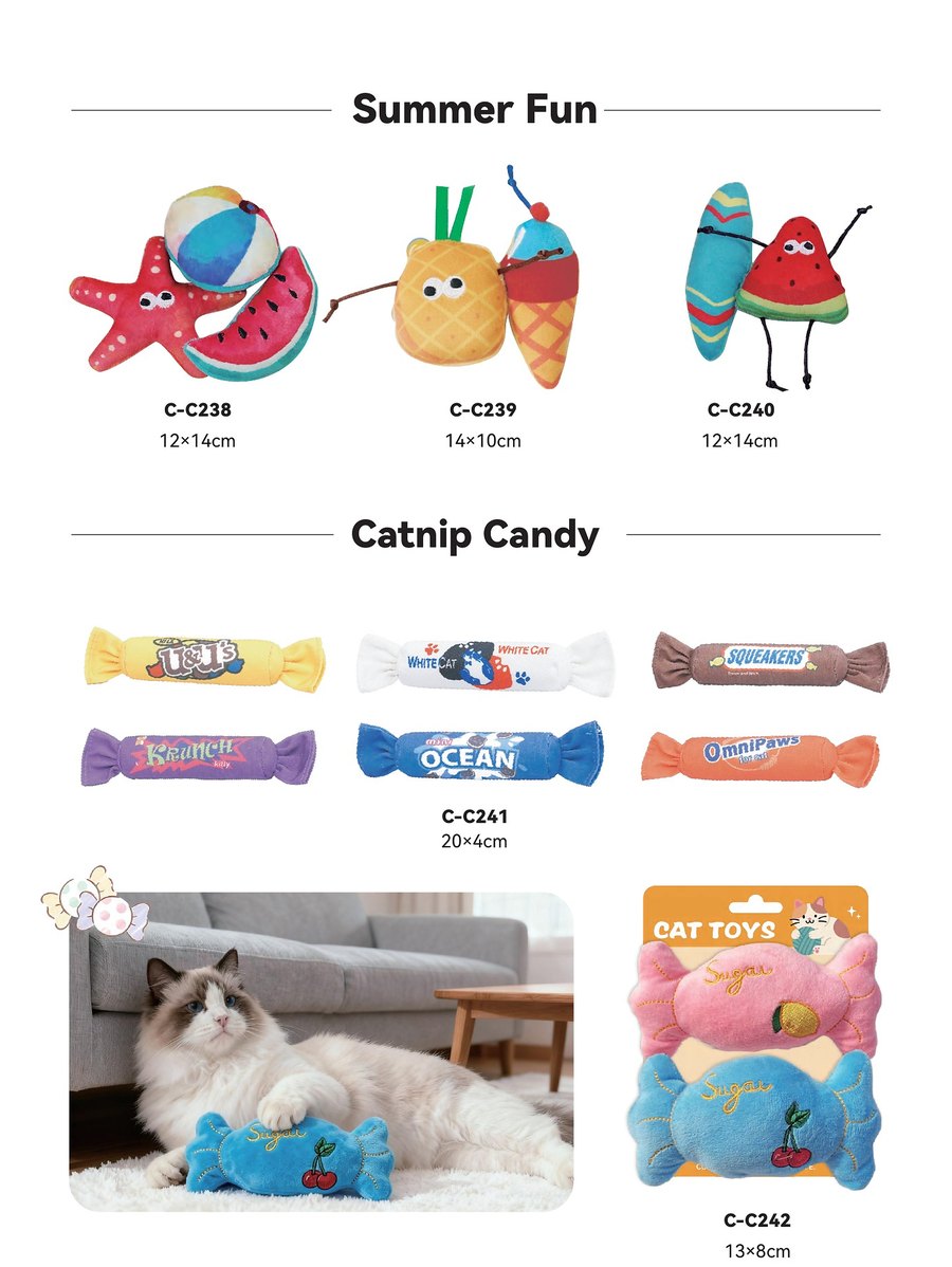 Summer Fun C-C238 – C-C242 wholesale cat toys | PawMivo