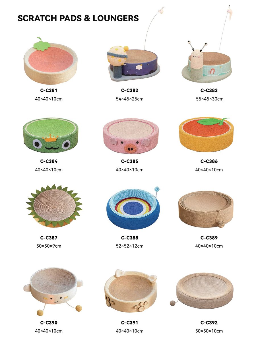Scratch Pads & Loungers C-C381 – C-C392