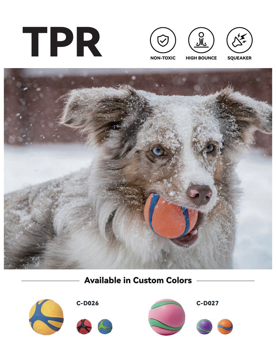 TPR Bounce Toys dog toy catalog — C-D026 - C-D027 | PawMivo
