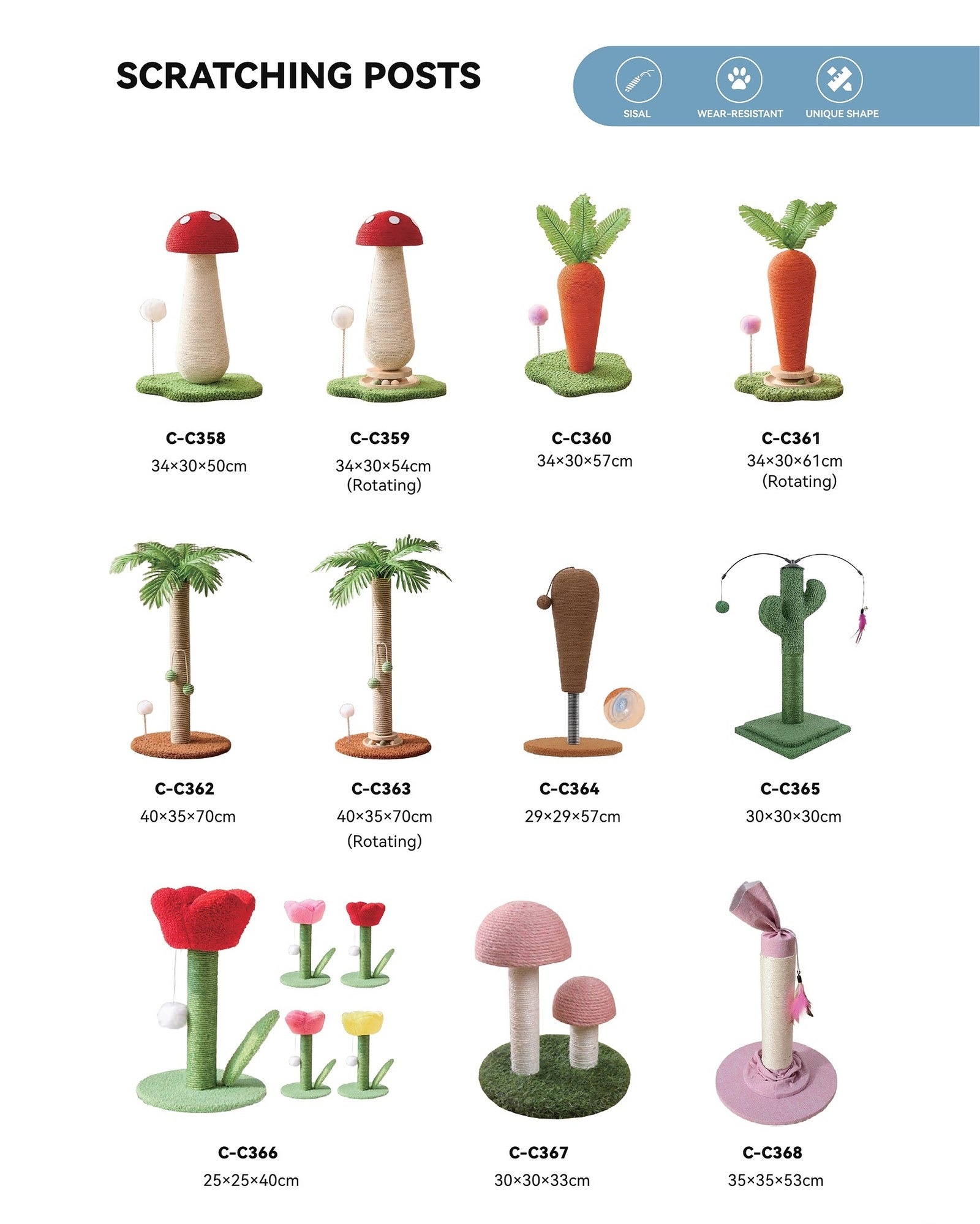 PawMivo scratching posts and pads for cats